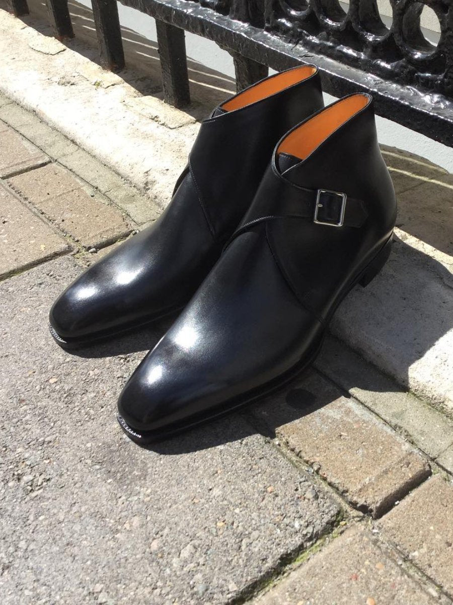 Handmade Luxury Vintage Single Monk Boots