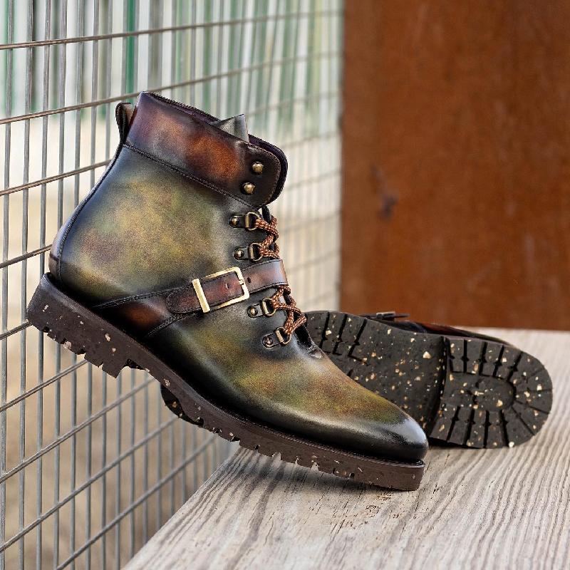 Handmade Men's Stylish Leather Ankle Boots