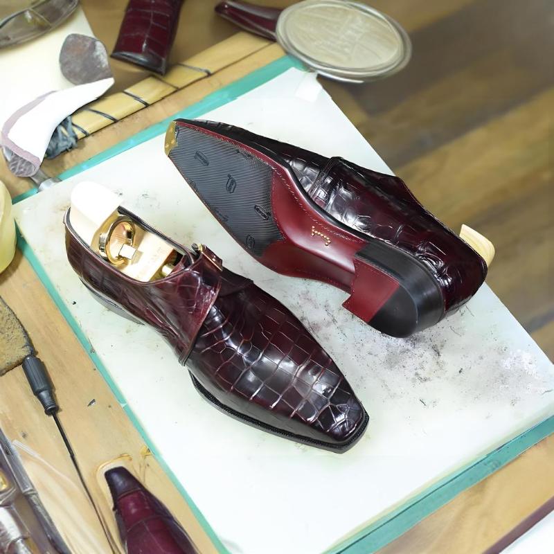 Italian Handmade Leather Monk Shoes