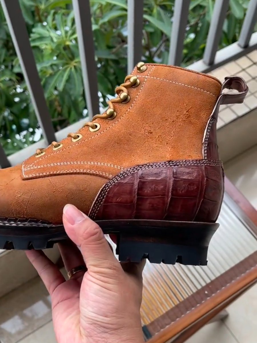 Handmade Men's Classic Leather Work Boots