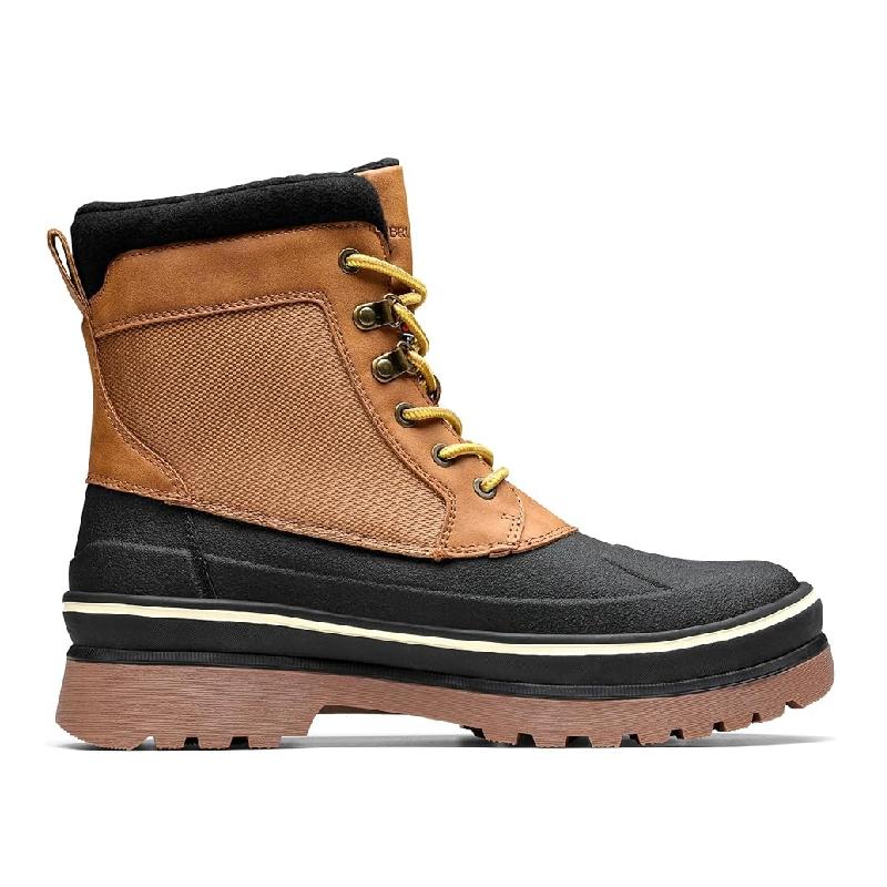 Mens Warm Fur Lined Outdoor Waterproof Boots