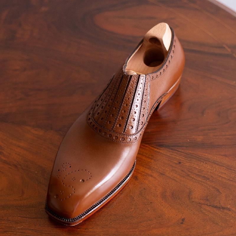 Handmade Orange Oxfords