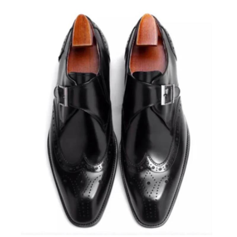 Men's Classic Formal Leather Monk Shoes